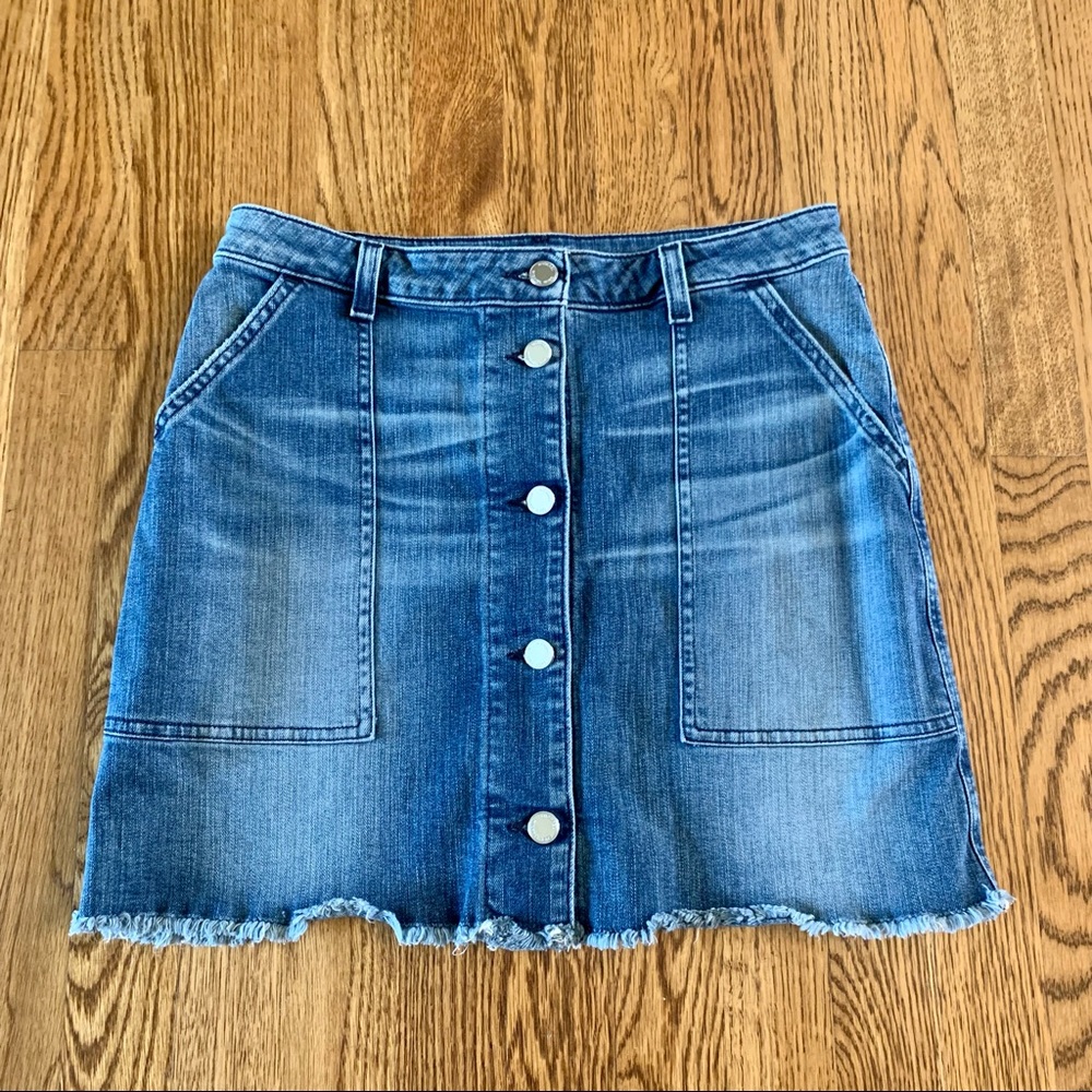 Michael Kors Size 4 Denim Blue Jean Skirt Pockets